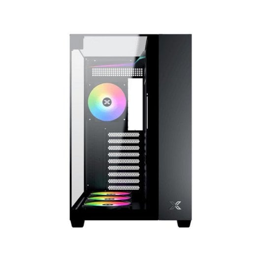 PC-Gehäuse Xigmatek Aqua V EN45806 Schwarz Glas Seitenteil ARGB EATX