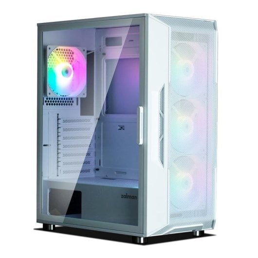 Boîtier Zalman I3 NEO WHITE Blanc Midi Tower Fenêtre Verre Trempé RGB