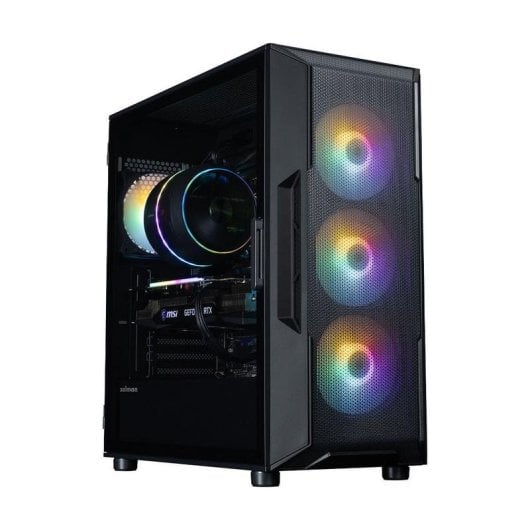 Boîtier Zalman I3 NEO V2 BLACK fenêtre verre trempé RGB Mesh