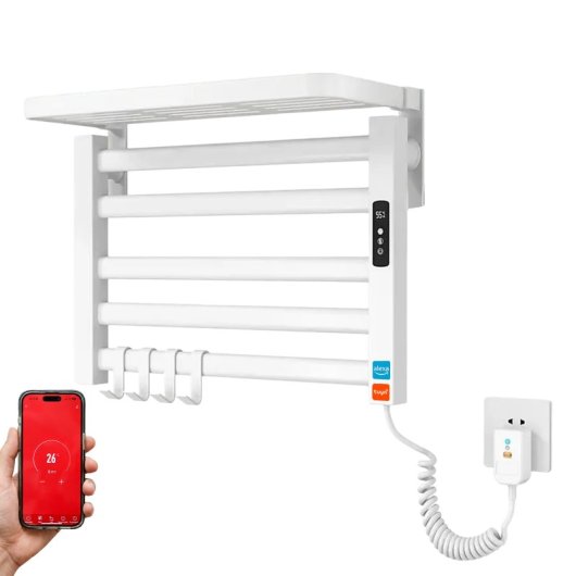 Toallero Eléctrico YOEVU 100W Estante Panel Táctil Wifi Alexa