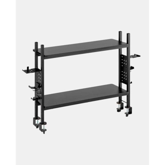 Mesa Gaming Drift 113 cm Fibra de carbono Pack Shelvy Accesorios XL