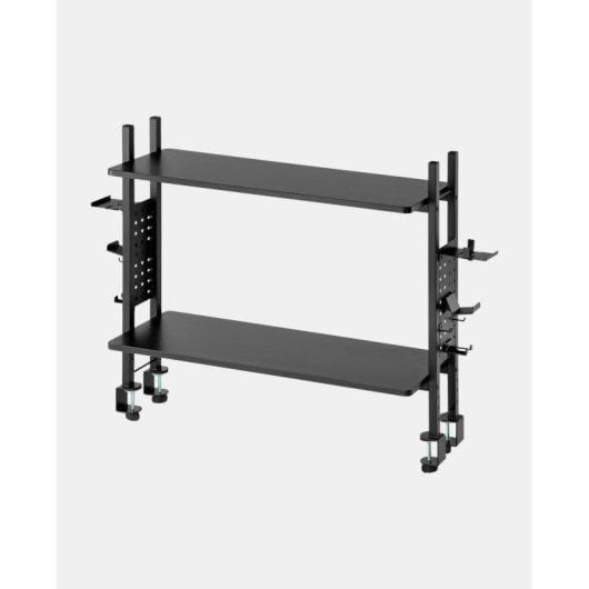 Mesa Gaming Drift 113 cm Fibra de carbono Pack Shelvy Accesorios XL