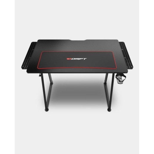 Mesa Gaming Drift 113 cm Fibra de carbono Pack Shelvy Accesorios XL