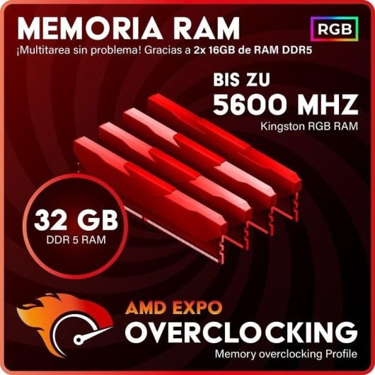 GREED MKM Power AMD Ryzen 5 7500F 32GB 1TB SSD RTX 5070 Ti Windows 11 Pro WiFi