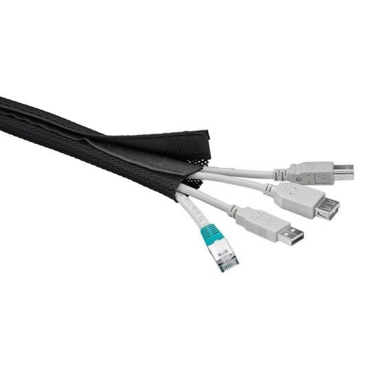 Passe-câbles Goobay 51919 Noir Polyester 4 cm x 1,8 m