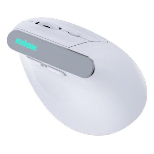 Ratón Nilox NXMOEVR01W inalámbrico dual 1600 DPI blanco RGB ergonómico
