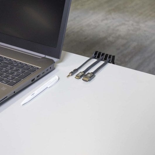 Organisateur de câbles Nedis CMGC21052BK 5 trous 7,1 mm Noir lot de 2