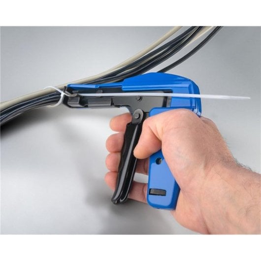 Pistola de bridas Goobay 77116 profesional negra azul corte 2,2-4,8 mm