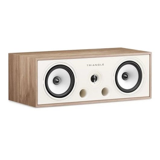 Enceintes TRIANGLE Centrale Cablée 120W Bois clair Rendu Haute Définition
