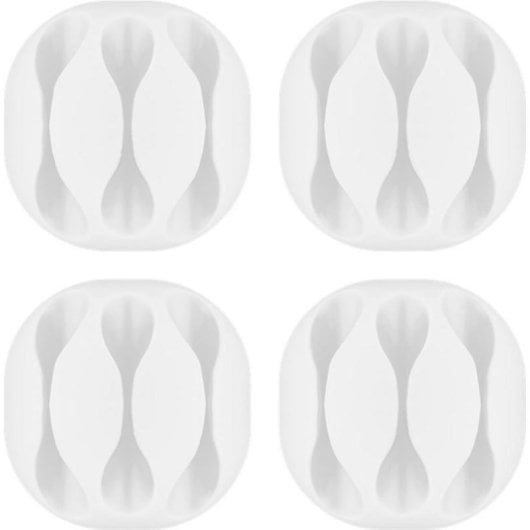 Organizador de cables Goobay 70373 autoadhesivo blanco pack 4 piezas