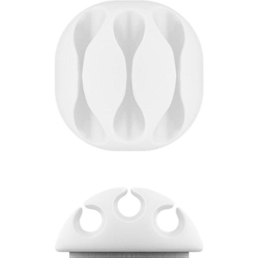 Organizador de cables Goobay 70373 autoadhesivo blanco pack 4 piezas