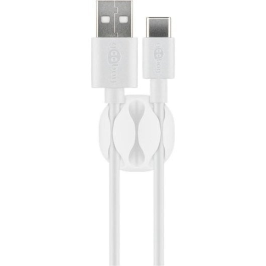 Organizador de cables Goobay 70373 autoadhesivo blanco pack 4 piezas