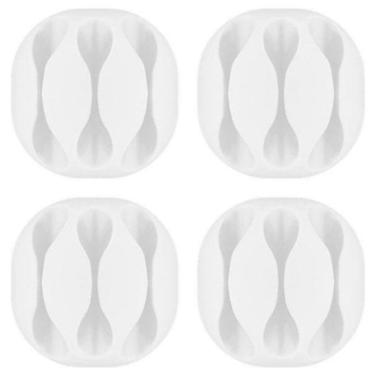 Organizador de cables Goobay 70373 autoadhesivo blanco pack 4 piezas