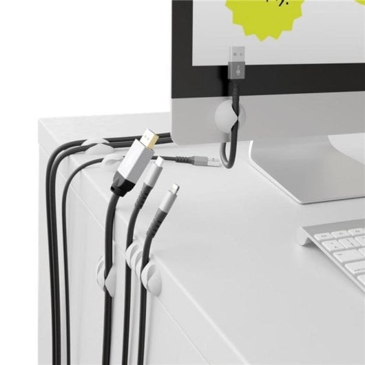 Kabelclip Goobay 70681 Weiß selbstklebend 5 Stück Set