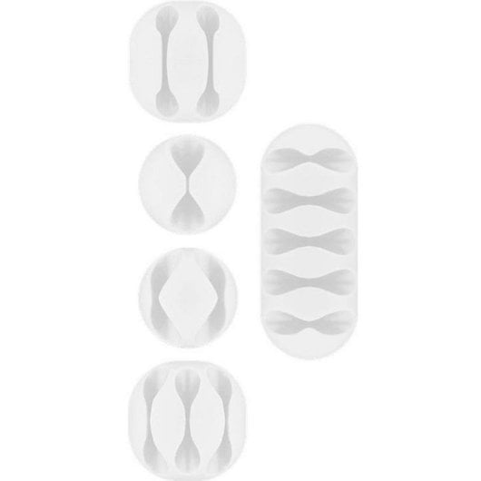 Kabelclip Goobay 70681 Weiß selbstklebend 5 Stück Set