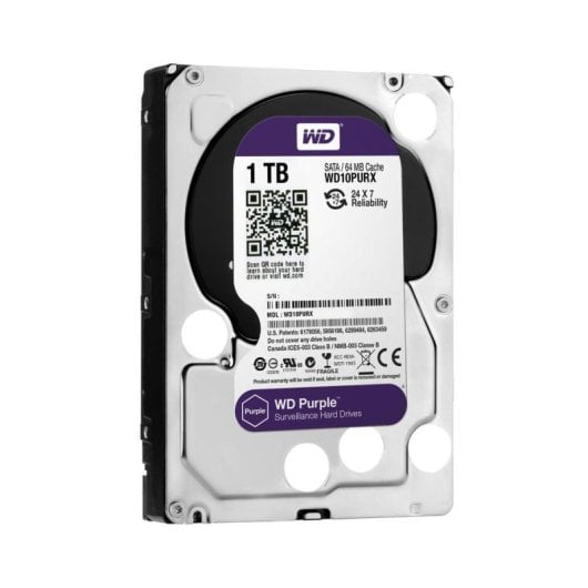 Disco Duro Western Digital Purple 1TB HDD 3.5" 5400rpm SATA III Especial Videovigilancia