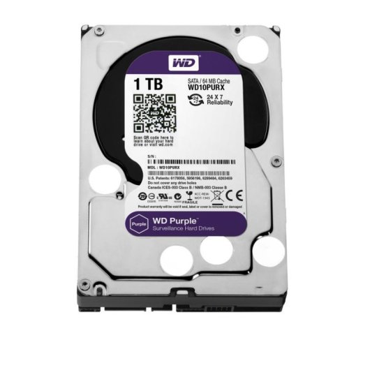 Disco Duro Western Digital Purple 1TB HDD 3.5" 5400rpm SATA III Especial Videovigilancia