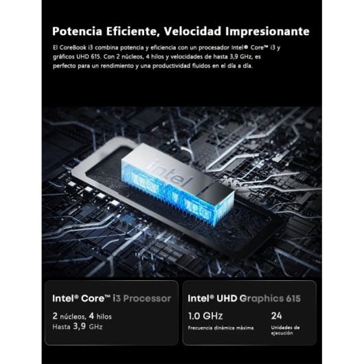 Portátil Chuwi Corebook 14" Intel Core i3-10100Y 8 GB 256 GB SSD Gráficos Integrados Windows 11