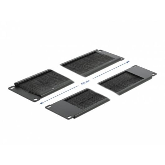 Pannello passacavi DeLock 66482 2U 19" nero in metallo e nylon