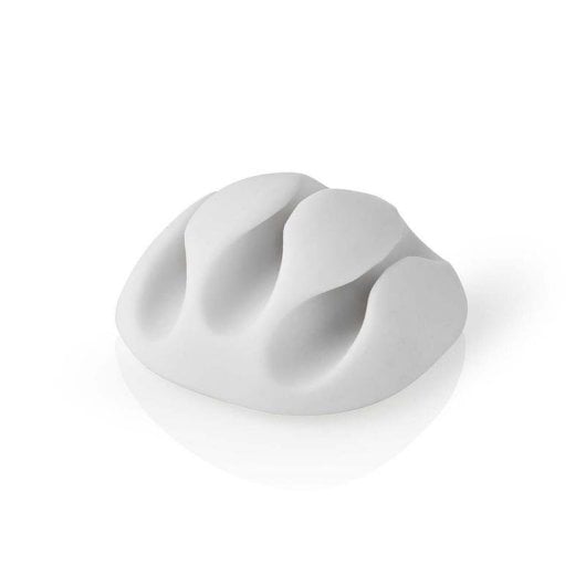 Organisateur de câbles Nedis CMGC20034WT Blanc 3 orifices pack de 4