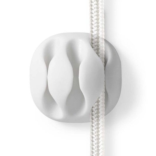 Organisateur de câbles Nedis CMGC20034WT Blanc 3 orifices pack de 4