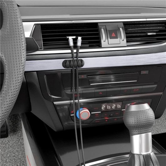 Clip organizador de cables Goobay 70683 set 5 piezas autoadhesivo negro