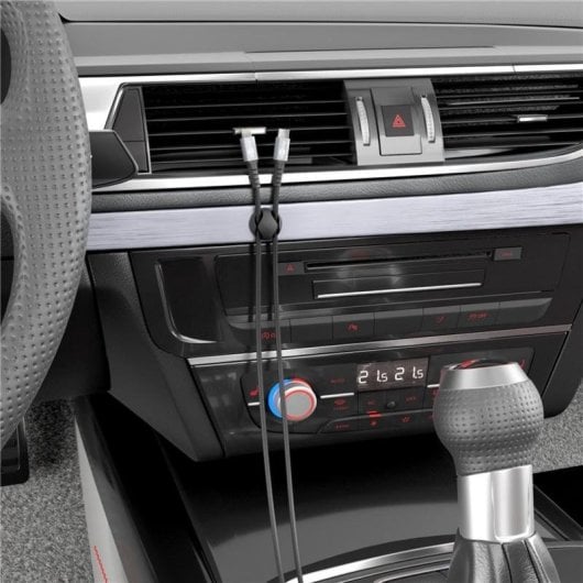 Clip organizador de cables Goobay 70683 set 5 piezas autoadhesivo negro