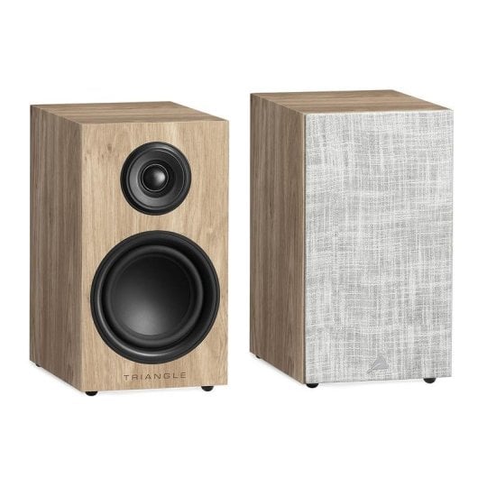 Enceintes Triangle Bibliothèque Filaires 50W Bass Reflex finition chêne clair