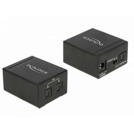 Interruttore audio DeLock 18767 Toslink 2 in 1 case in metallo