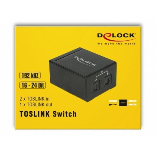 Interruttore audio DeLock 18767 Toslink 2 in 1 case in metallo