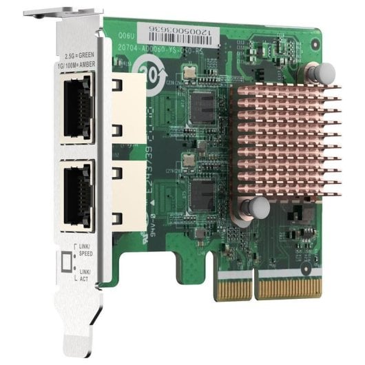 Tarjeta de Red QNAP QXG-2G2T-I225 PCI Express 2.5GbE Dual Port Low Profile