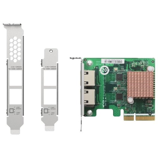 Tarjeta de Red QNAP QXG-2G2T-I225 PCI Express 2.5GbE Dual Port Low Profile