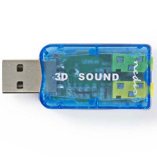 Tarjeta de sonido Nedis USCR10051BU 5.1 canales USB externa compacta