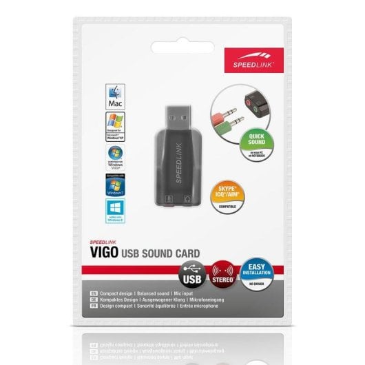 Carte son Speed Link SL-8850-BK-01 Vigo USB stéréo portable
