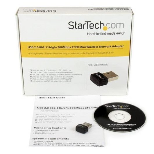 Tarjeta de Red StarTech USB300WN2X2C USB 2.0 300 Mbps Wi-Fi N 2,4 GHz Compacte