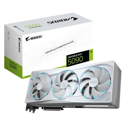 Tarjeta Gráfica Gigabyte AORUS GeForce RTX 5090 STEALTH ICE 32G GDDR7 Reflex 2 RTX AI DLSS4