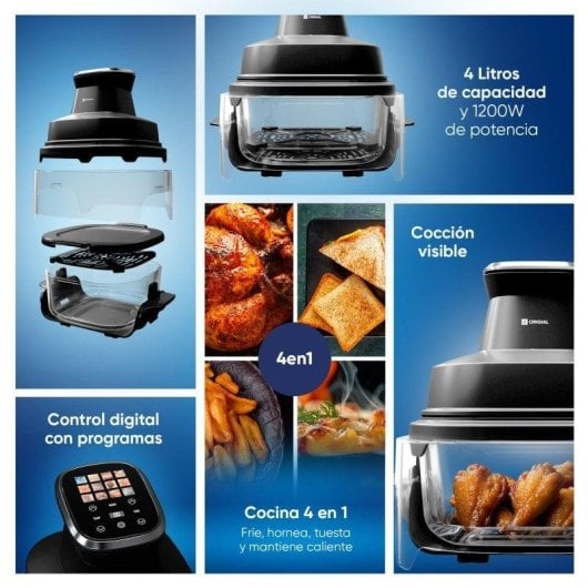 Friggitrice ad Aria Origial FryFit Glass 4L 1500W con Controllo Digitale