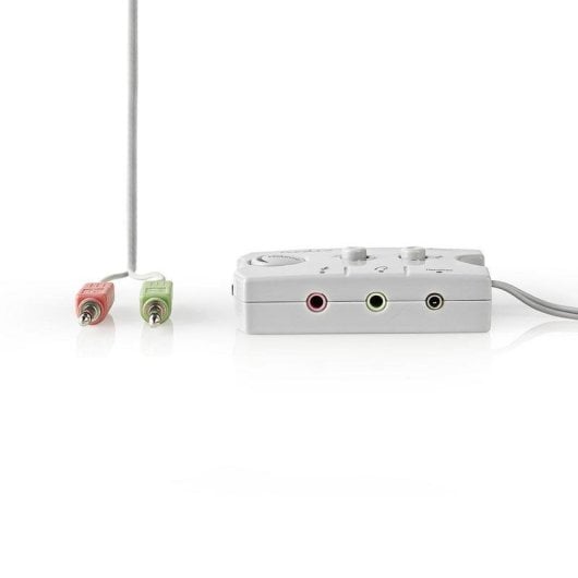 Interrupteur audio Nedis ASCR10020GY pour enceintes et casques blanc ivoire