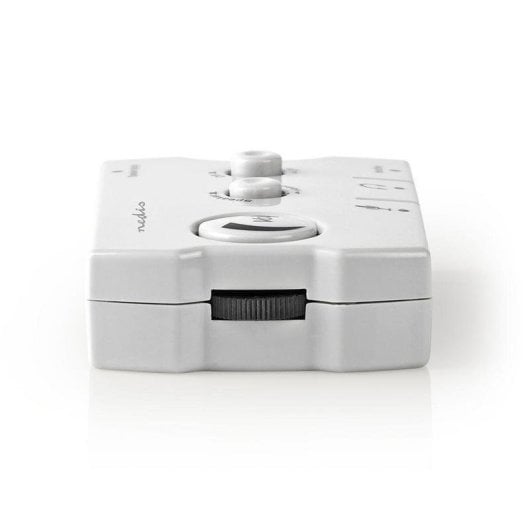 Interrupteur audio Nedis ASCR10020GY pour enceintes et casques blanc ivoire