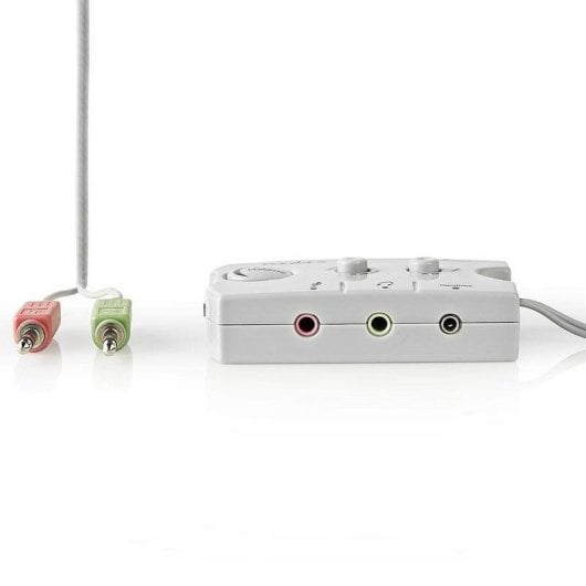 Interrupteur audio Nedis ASCR10020GY pour enceintes et casques blanc ivoire