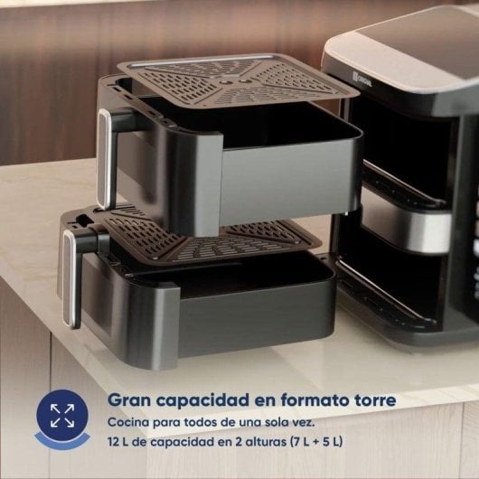 Friteuse sans Huile Origial Fryfit Tower 12L 2800W avec Wi-Fi