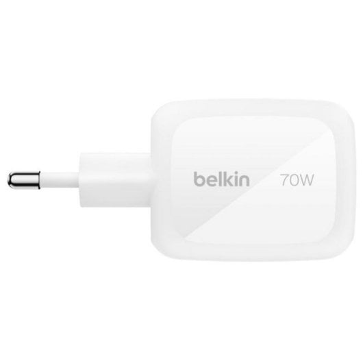 Caricatore Belkin BoostCharge Pro WCH018HQWH GaN 70W 3 Porte USB-C USB-A Bianco