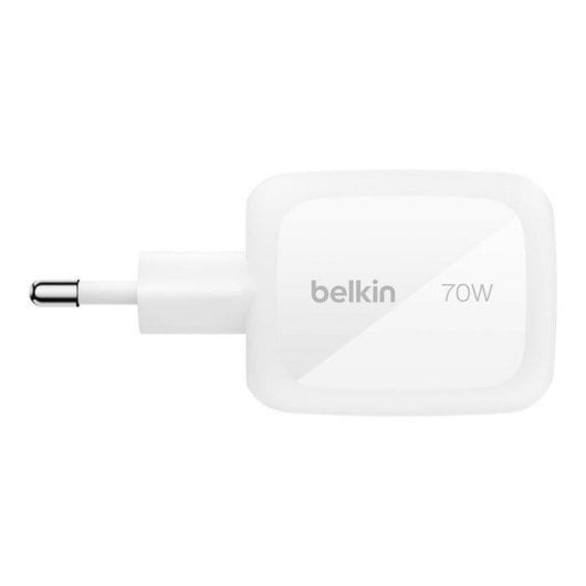Caricatore Belkin BoostCharge Pro WCH018HQWH GaN 70W 3 Porte USB-C USB-A Bianco