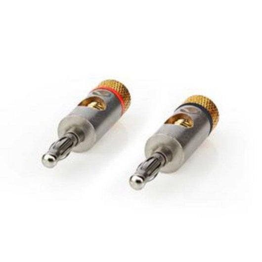 Connecteur Banana Nedis CATB26900GD Or Argent, Paquet de 2