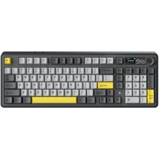 Teclado AJAZZ AK980 V2 meccanico compatto Layout ANSI con schermo TFT, wireless 3 modi, hot-swappable, retroilluminazione LED