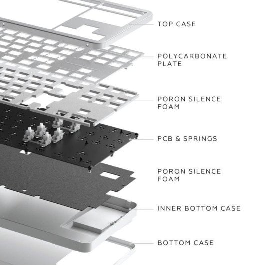 Teclado Dark Project Alu87 Fuji 2 mecánico Layout ISO RGB aluminio teclas multilingües