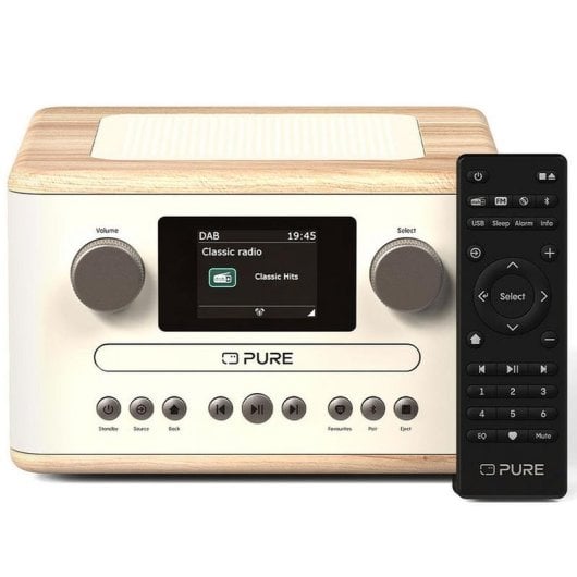 Rádio Pure Classic C-D4 Branco/Roxo Bluetooth 15 W DAB+ FM CD