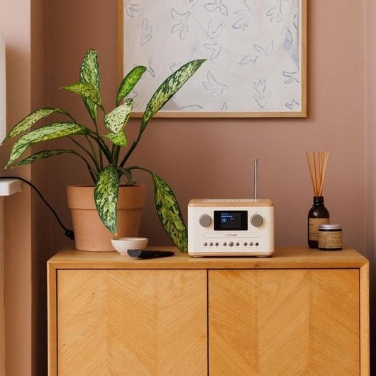 Rádio Pure Classic C-D4 Branco/Roxo Bluetooth 15 W DAB+ FM CD