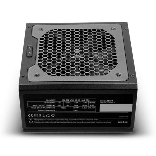 Fonte de Alimentação Zolyd ZLDB750 750W 80 Plus Bronze ATX ventoinha 120 mm