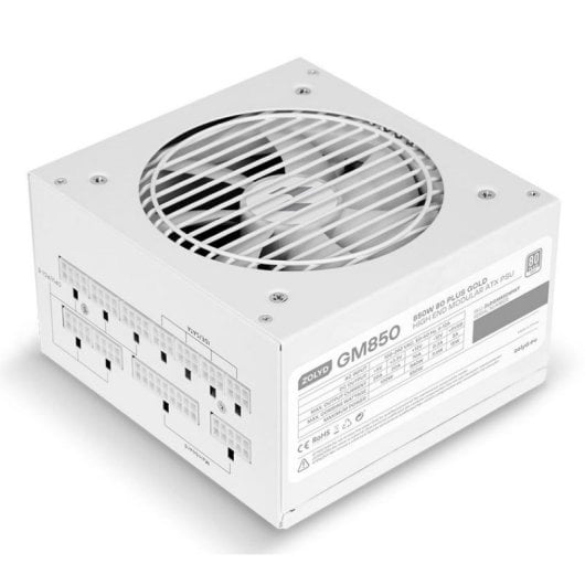 Fuente de Alimentación Zolyd GM850 850W Certificación 80 Plus Gold Modular Blanca